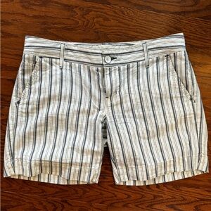 White and blue striped shorts- perfect for summer!